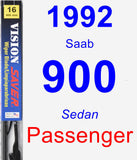 Passenger Wiper Blade for 1992 Saab 900 - Vision Saver