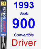 Driver Wiper Blade for 1993 Saab 900 - Vision Saver