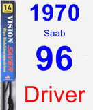 Driver Wiper Blade for 1970 Saab 96 - Vision Saver