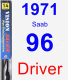 Driver Wiper Blade for 1971 Saab 96 - Vision Saver