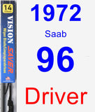 Driver Wiper Blade for 1972 Saab 96 - Vision Saver