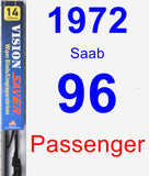 Passenger Wiper Blade for 1972 Saab 96 - Vision Saver
