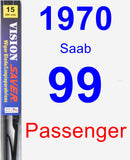 Passenger Wiper Blade for 1970 Saab 99 - Vision Saver