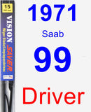 Driver Wiper Blade for 1971 Saab 99 - Vision Saver