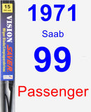 Passenger Wiper Blade for 1971 Saab 99 - Vision Saver