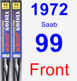 Front Wiper Blade Pack for 1972 Saab 99 - Vision Saver