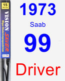 Driver Wiper Blade for 1973 Saab 99 - Vision Saver