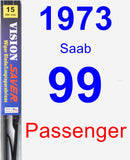 Passenger Wiper Blade for 1973 Saab 99 - Vision Saver