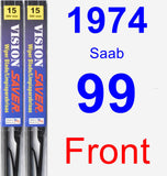 Front Wiper Blade Pack for 1974 Saab 99 - Vision Saver
