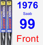 Front Wiper Blade Pack for 1976 Saab 99 - Vision Saver
