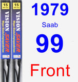 Front Wiper Blade Pack for 1979 Saab 99 - Vision Saver