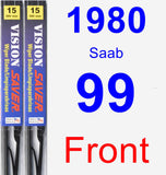 Front Wiper Blade Pack for 1980 Saab 99 - Vision Saver