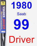 Driver Wiper Blade for 1980 Saab 99 - Vision Saver