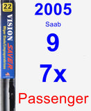 Passenger Wiper Blade for 2005 Saab 9-7x - Vision Saver