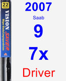 Driver Wiper Blade for 2007 Saab 9-7x - Vision Saver