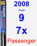 Passenger Wiper Blade for 2008 Saab 9-7x - Vision Saver