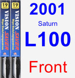 Front Wiper Blade Pack for 2001 Saturn L100 - Vision Saver