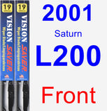 Front Wiper Blade Pack for 2001 Saturn L200 - Vision Saver