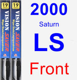 Front Wiper Blade Pack for 2000 Saturn LS - Vision Saver