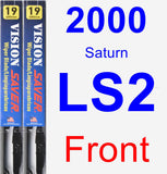 Front Wiper Blade Pack for 2000 Saturn LS2 - Vision Saver