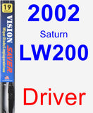 Driver Wiper Blade for 2002 Saturn LW200 - Vision Saver