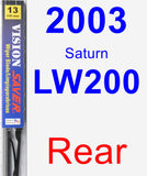 Rear Wiper Blade for 2003 Saturn LW200 - Vision Saver