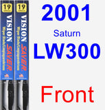 Front Wiper Blade Pack for 2001 Saturn LW300 - Vision Saver