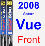 Front Wiper Blade Pack for 2008 Saturn Vue - Vision Saver