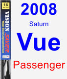 Passenger Wiper Blade for 2008 Saturn Vue - Vision Saver