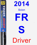 Driver Wiper Blade for 2014 Scion FR-S - Vision Saver