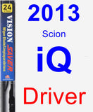 Driver Wiper Blade for 2013 Scion iQ - Vision Saver