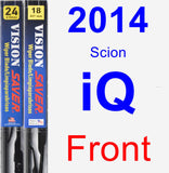 Front Wiper Blade Pack for 2014 Scion iQ - Vision Saver