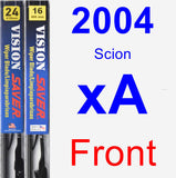 Front Wiper Blade Pack for 2004 Scion xA - Vision Saver