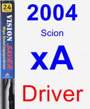 Driver Wiper Blade for 2004 Scion xA - Vision Saver