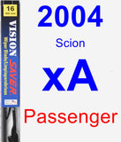 Passenger Wiper Blade for 2004 Scion xA - Vision Saver