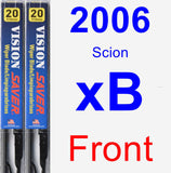 Front Wiper Blade Pack for 2006 Scion xB - Vision Saver