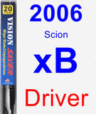 Driver Wiper Blade for 2006 Scion xB - Vision Saver