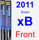 Front Wiper Blade Pack for 2011 Scion xB - Vision Saver