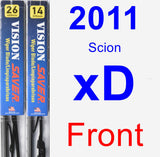 Front Wiper Blade Pack for 2011 Scion xD - Vision Saver