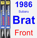 Front Wiper Blade Pack for 1986 Subaru Brat - Vision Saver