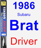 Driver Wiper Blade for 1986 Subaru Brat - Vision Saver