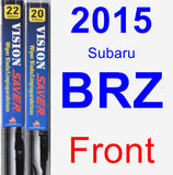 Front Wiper Blade Pack for 2015 Subaru BRZ - Vision Saver