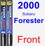 Front Wiper Blade Pack for 2000 Subaru Forester - Vision Saver