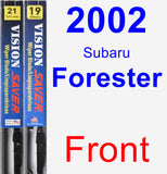 Front Wiper Blade Pack for 2002 Subaru Forester - Vision Saver