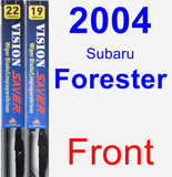 Front Wiper Blade Pack for 2004 Subaru Forester - Vision Saver