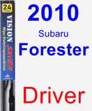 Driver Wiper Blade for 2010 Subaru Forester - Vision Saver