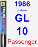 Passenger Wiper Blade for 1986 Subaru GL-10 - Vision Saver