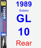 Rear Wiper Blade for 1989 Subaru GL-10 - Vision Saver