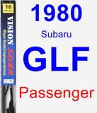 Passenger Wiper Blade for 1980 Subaru GLF - Vision Saver