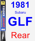 Rear Wiper Blade for 1981 Subaru GLF - Vision Saver